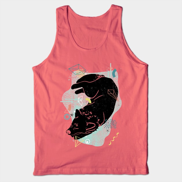 Sleeping Wolf illustration Tank Top by Janneke_Meekes